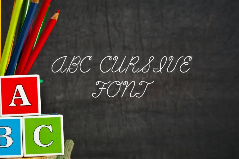 Abc Cursive Font