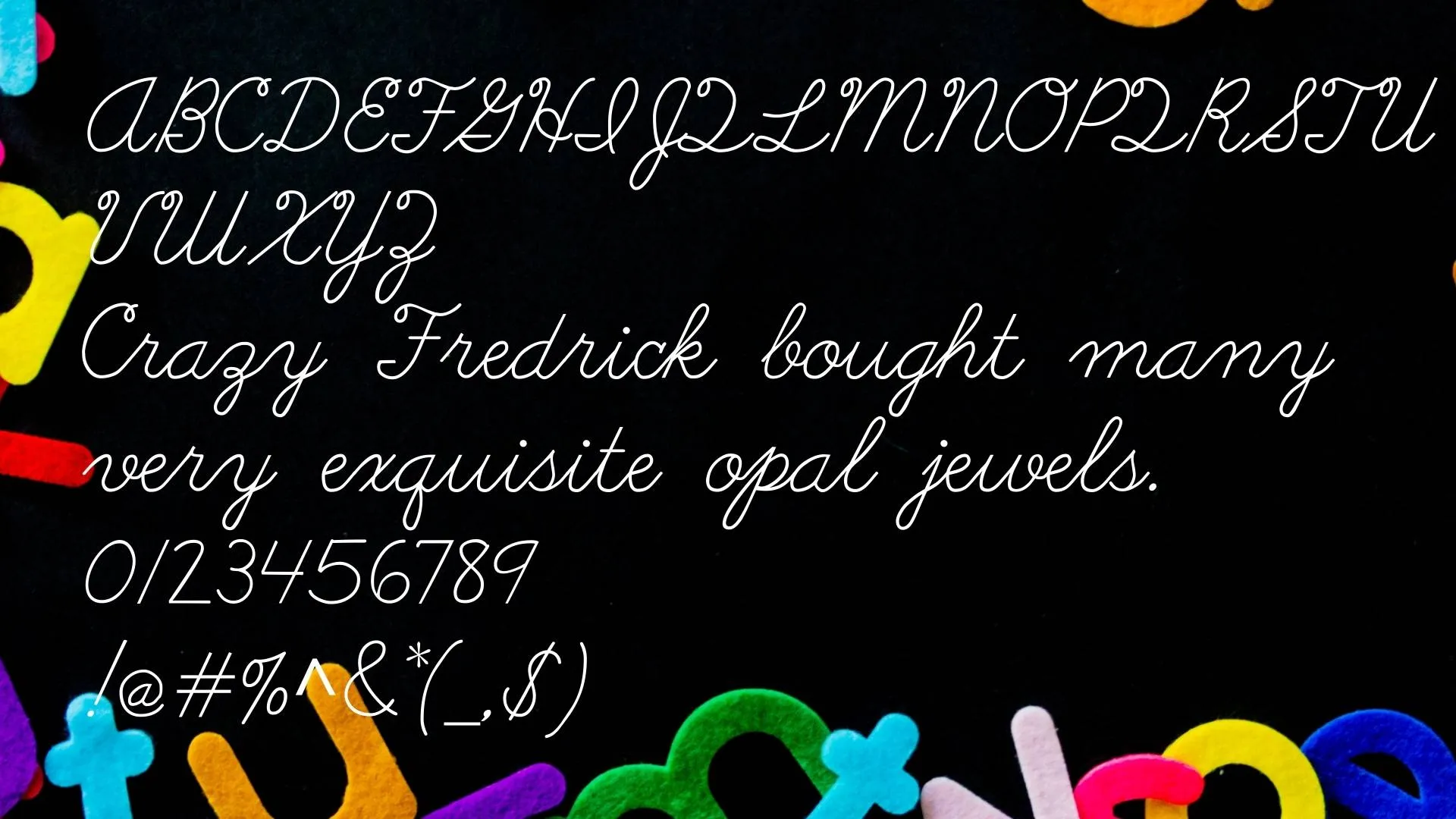 Abc Cursive Font