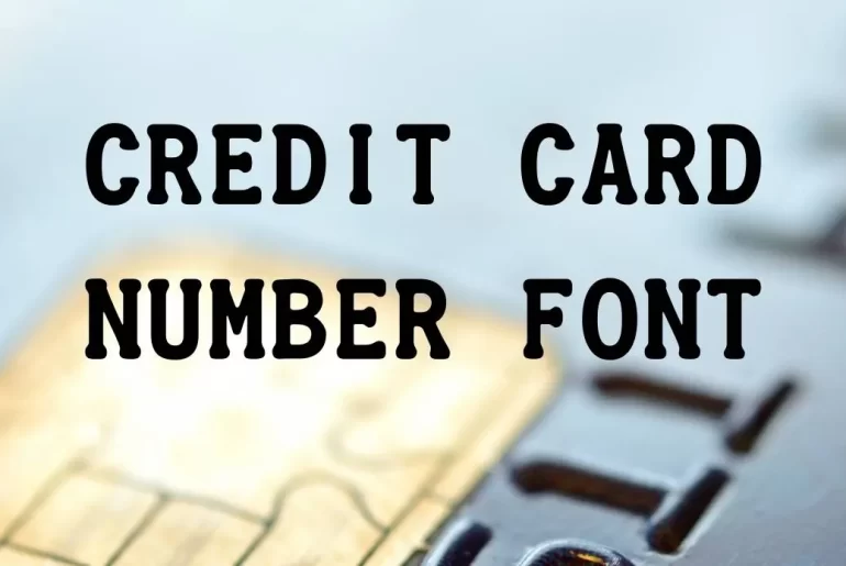 Credit Card Font