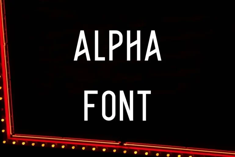 Alpha Font