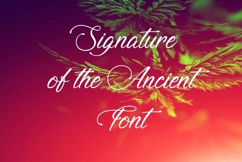 Signature of the Ancient Font