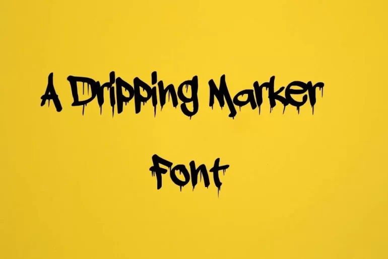 A Dripping Marker Font