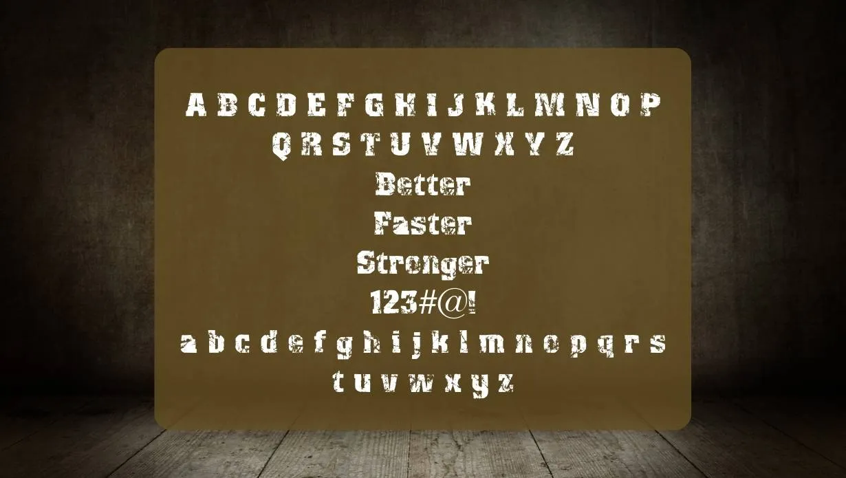 Distress Font