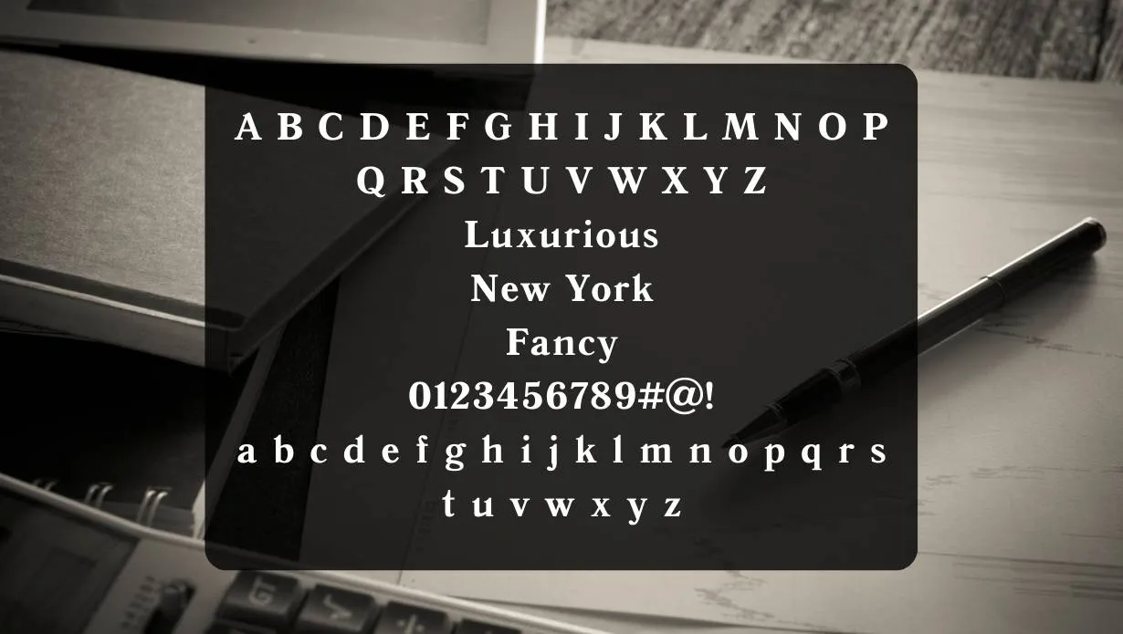 Antiqua Font View on Image Designs