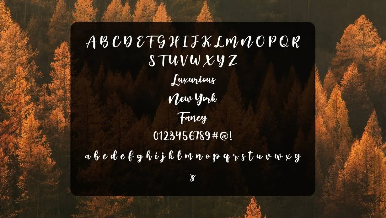 Fall in Autumn Font view on image designs