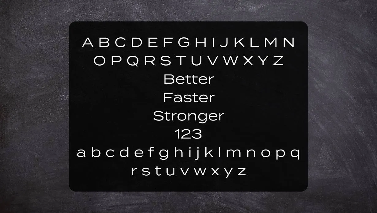 Termina Font view on image designs