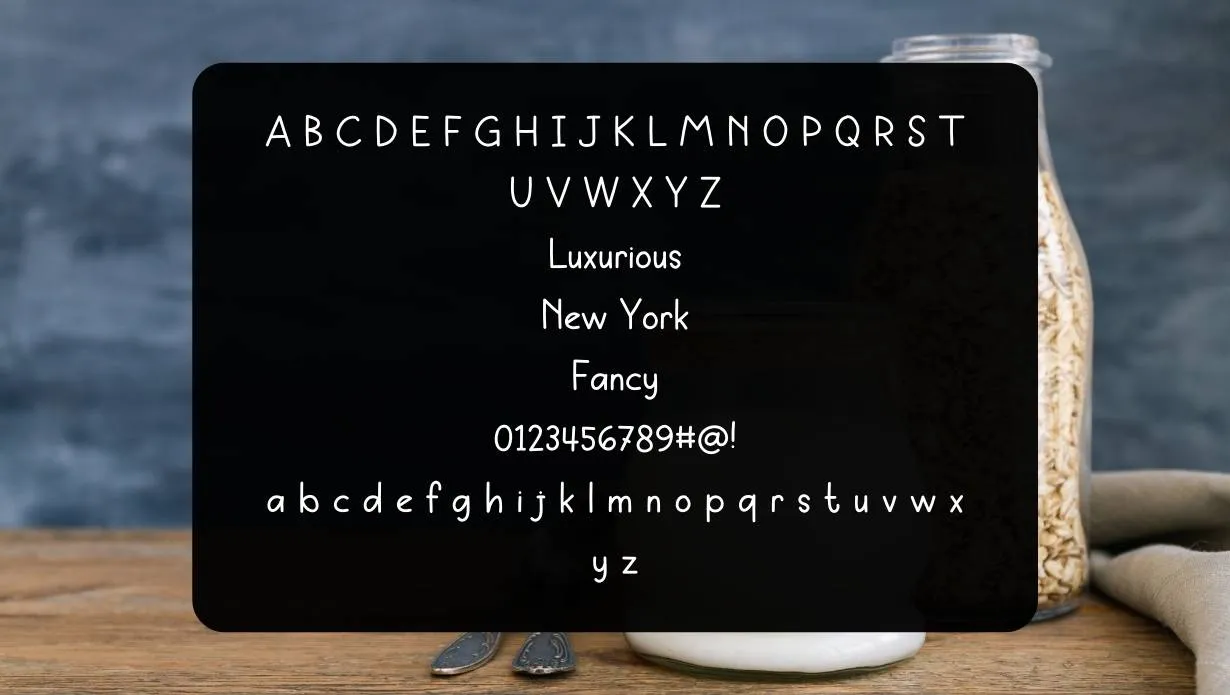 Oat Milk Font View