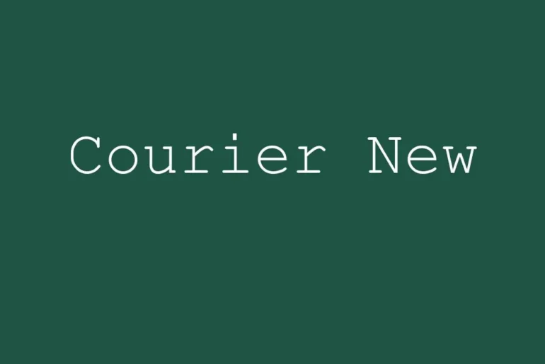 Courier New Font